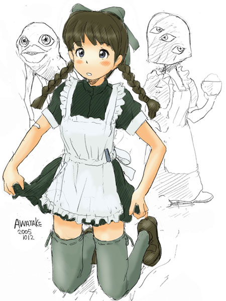 メイドさんらしき格好をしている人